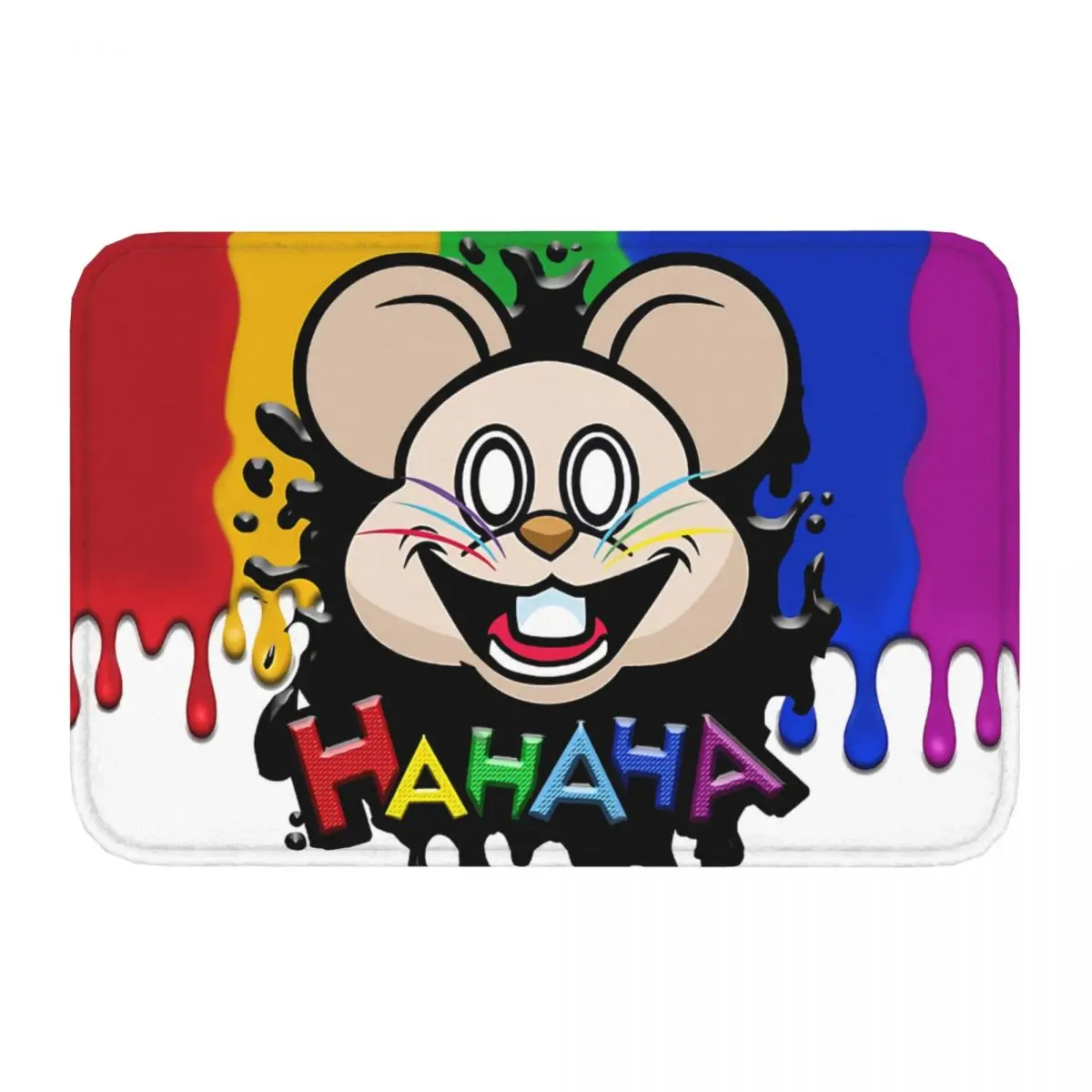 Hip-hop Music Non-slip Doormat Six Nine Rat Paint Drip Living Room Kitchen Mat Outdoor Carpet Flannel Pattern Decor