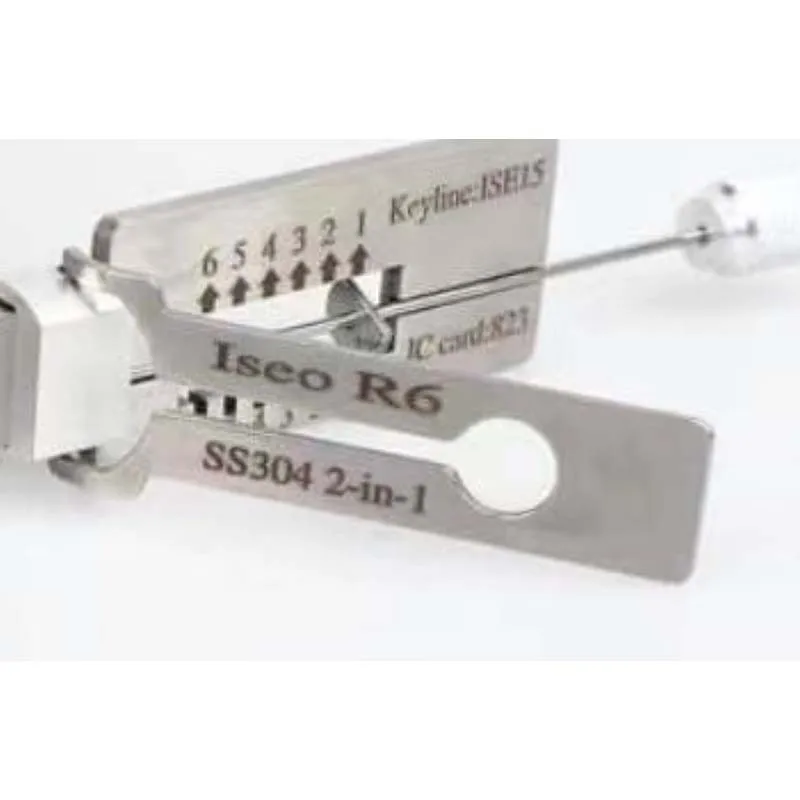 新入荷 SS304 2-IN-1 2 in 1 ISEO R6 民間住宅用ロックオープナー ロックピックセット 鍵師ツール