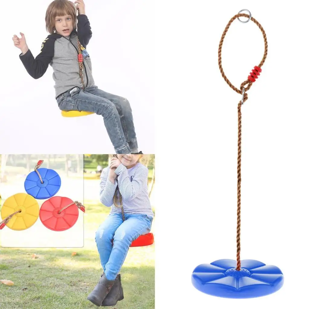 Home Outdoor Plastic Disc Monkey Kids Swing Seat Playground Tree House Fitness Game Playing Swingset Hanging Toy