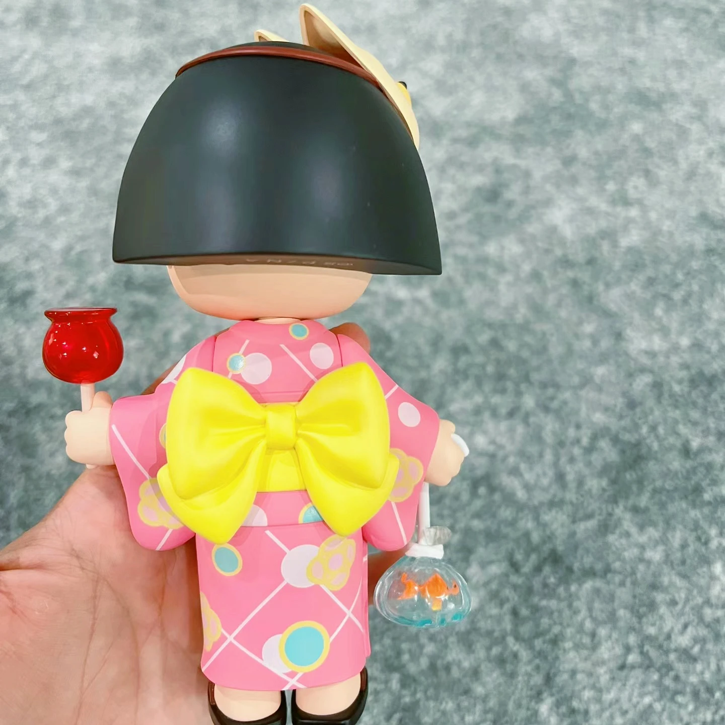 Molly Kimono Japanese Girl Pink Figure with Fox Mask Molly Space Back To The Future Sitting Vintage Art Toy Collection Designer