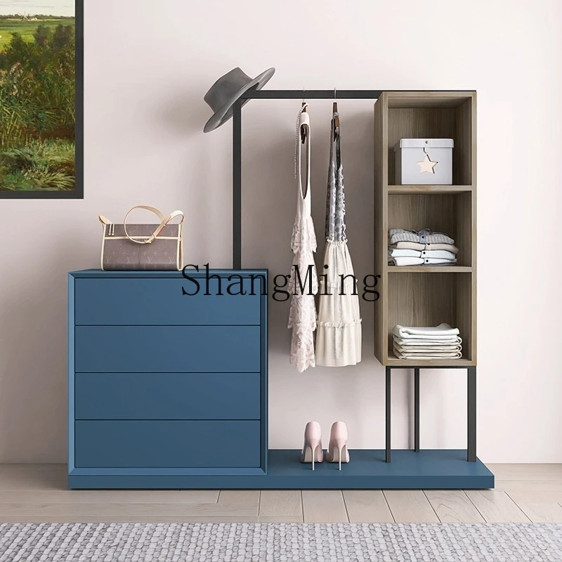 

ZYY minimalist coat rack, bedside storage cabinet, dresser storage combination, bedroom floor-to-ceiling hanger