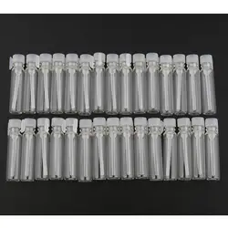 30Pcs 1ml/2ml Mini Glass Bottle Containers Refillable Sample Vials Perfume