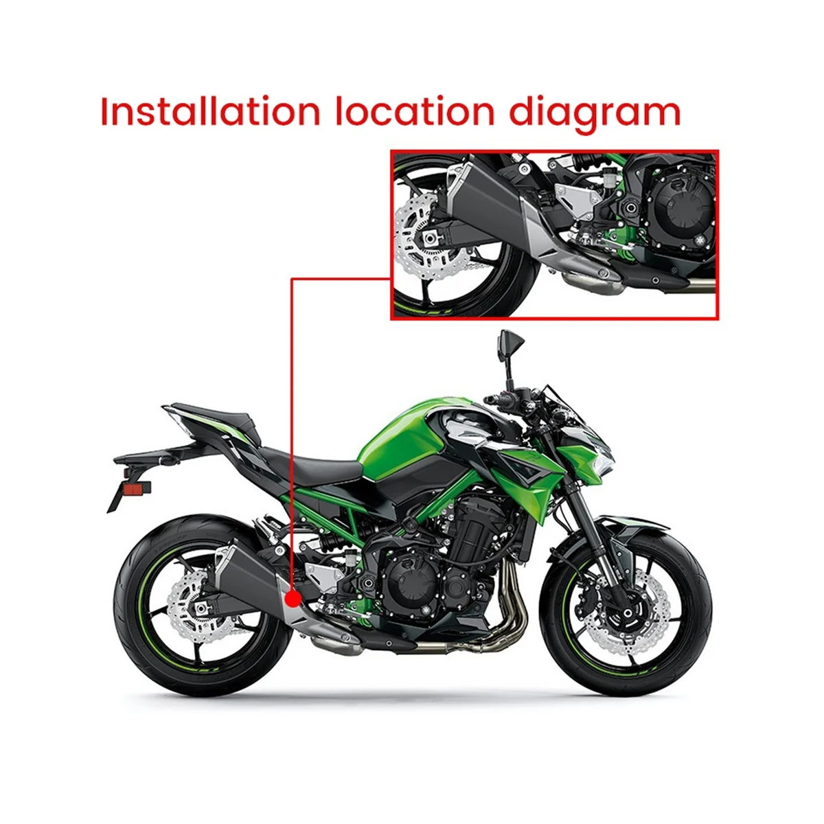 غطاء ماسورة العادم للدراجات النارية من ألياف الكربون ، مقاوم للحرق ، كاواساكي Z 900 ، Z900 ، نينجا 900