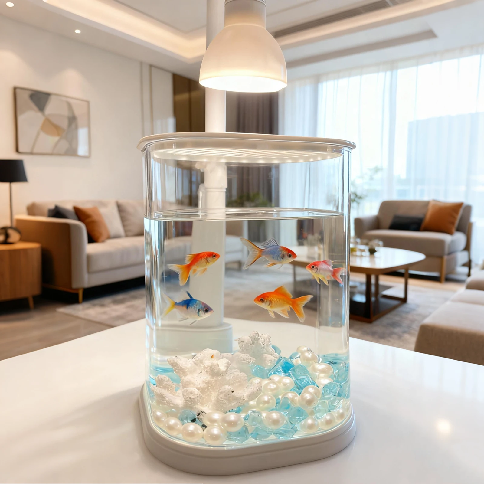 خزان الأسماك الصغيرة القتال خزان الأسماك منضدية السلاحف خزان ذهبية مع ضوء حفلة هدية الكريسماس فكرة للأطفال كاتب كيت #3