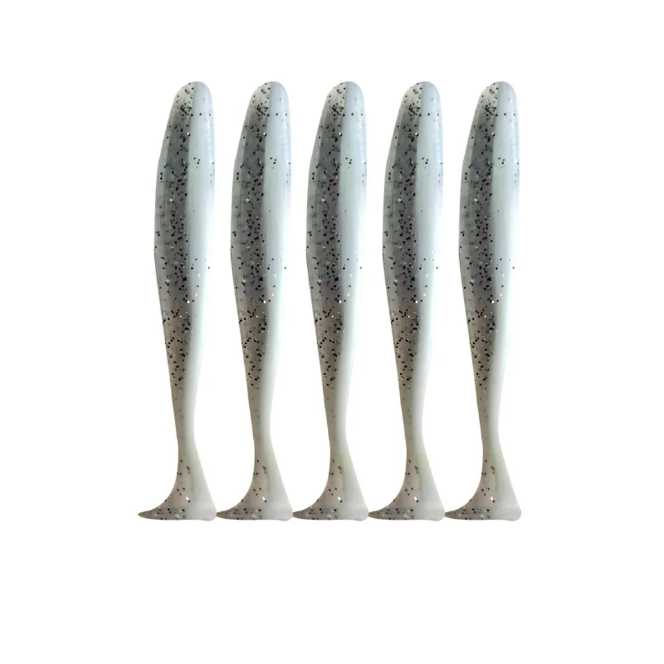 Angeln Locken 55mm 70mm 90mm T Schwanz Wurm Weichen Köder Jigging Wobbler Tackle Bass Hecht Künstliche silikon Swimbait – Detail 16