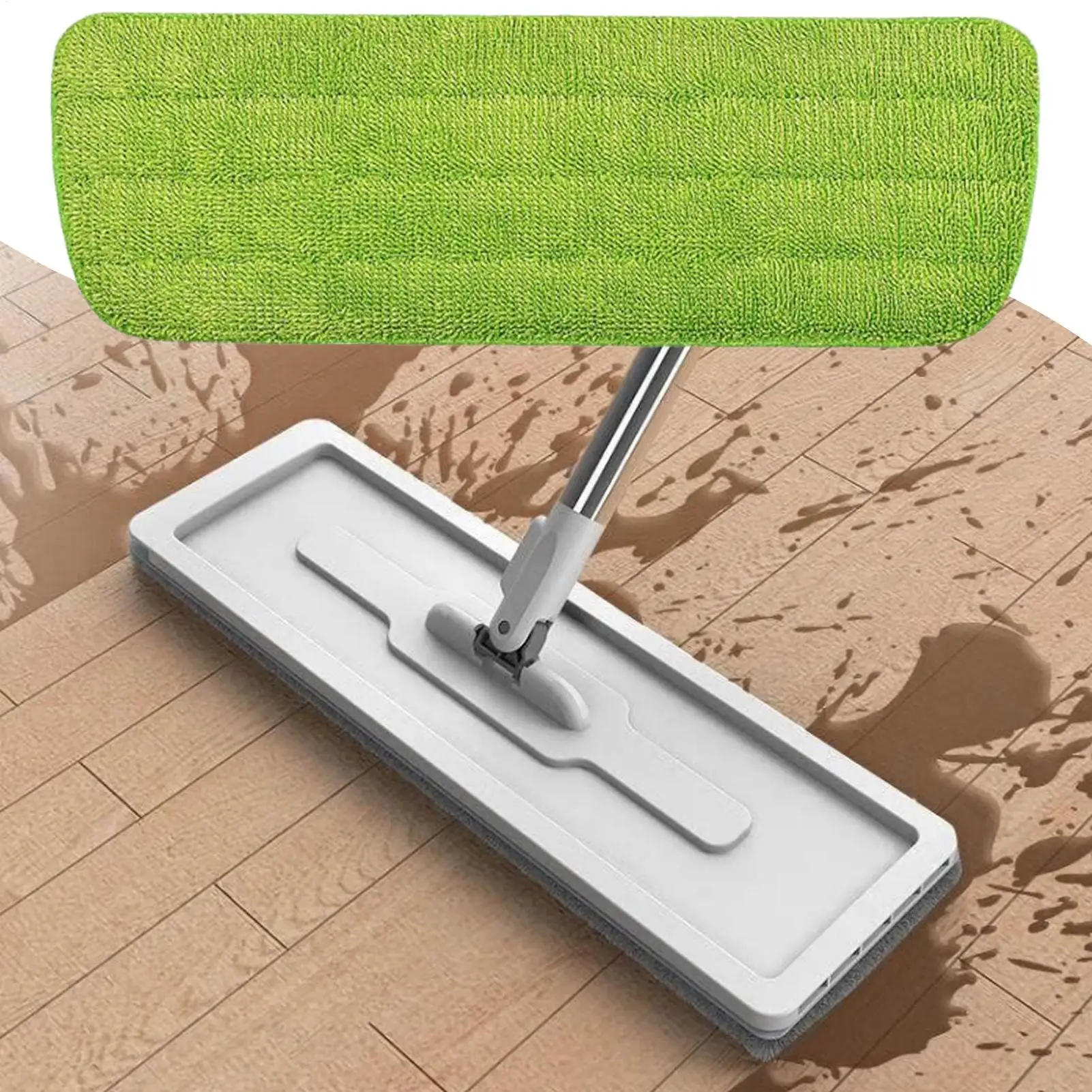 Mop Pads Reusable Wooden Floor Cleaning Cloth Foldable Mop Cloth Replacement For Commercial Bathroom Living Room Hardwood