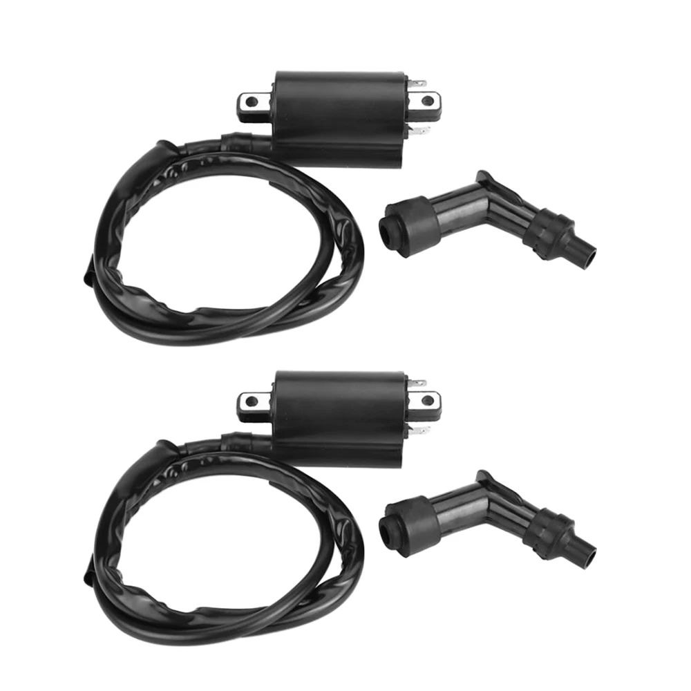 2PCS Motorcycle Front & Rear Ignition Coil for Suzuki VS1400GLP INTRUDER 1400 1987-2004