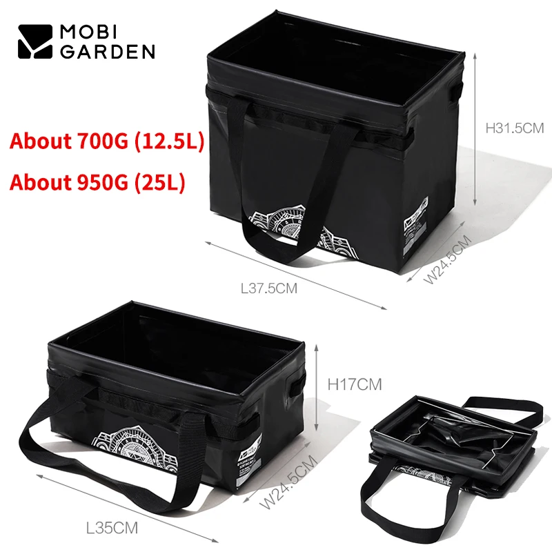 

MOBI GARDEN складная сумка для хранения кемпинга 12,5 л/25 л водонепроницаемая сумка большой емкости портативная коробка для рук оборудование для пикника ПВХ ведро