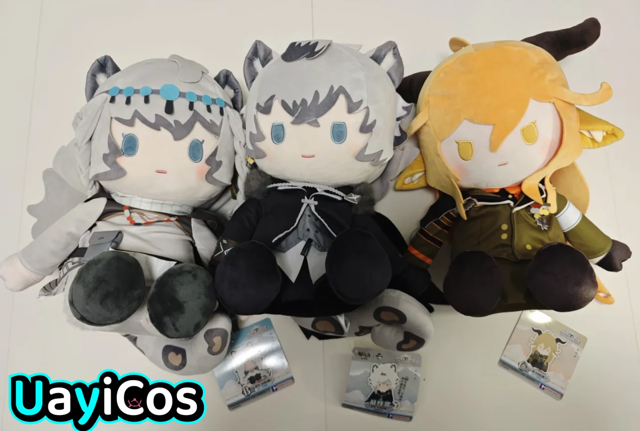 38cm-in-stock-official-arknights-pramanix-degenbrecher-silverash-stuffed-plushie-doll-clothes-breaking-dawn-in-the-snowy-realm