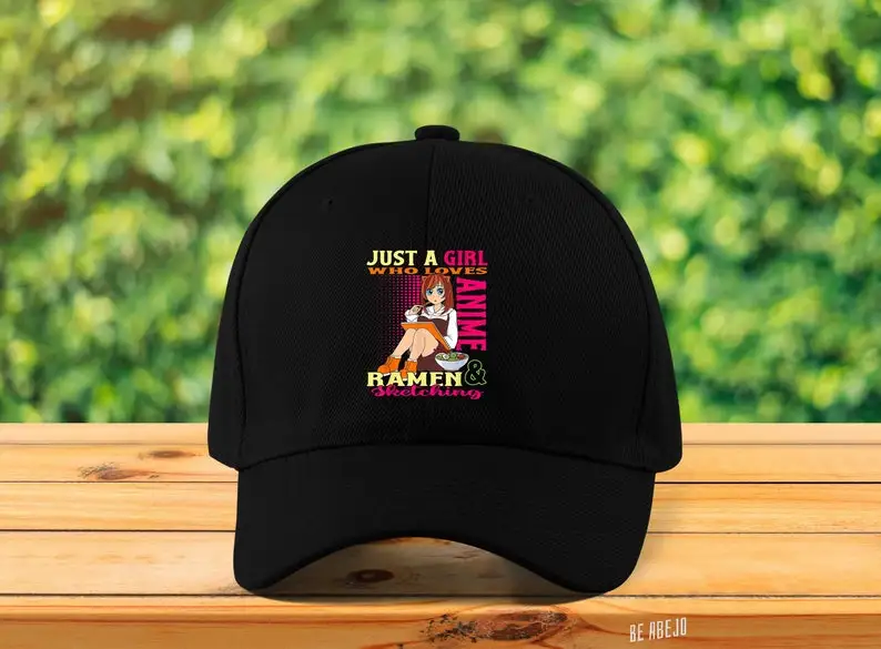 

Just A Girl Who Loves Anime Printed Cotton Baseball Cap Dad Hat