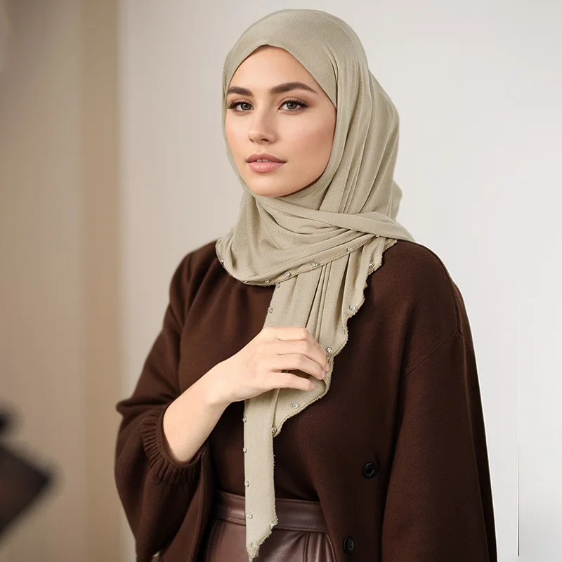 

Fashion Diamonds Instant Hijab Turban Jersey Scarf Muslim Shawl Female Head Wrap Foulard Headband Headscarf Cover Turbante Mujer