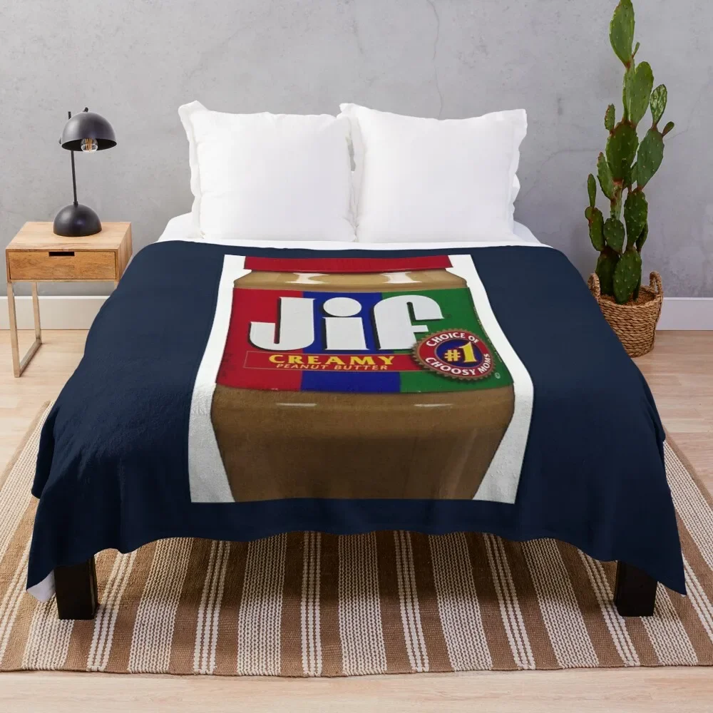 Jif Peanut Butter Extra Creamy Throw Blanket Soft Plaid Travel for sofa Blankets