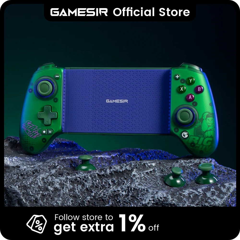 GameSir G8 Plus Hulk - Controle Bluetooth para Switch e PC