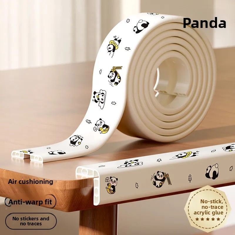 

Airbag-Printed Adhesive-Free PVC Crash Guard - Baby Home Non-Trace Safety Strip, Cartoon Corner Bumpers, Corner Protection Trim