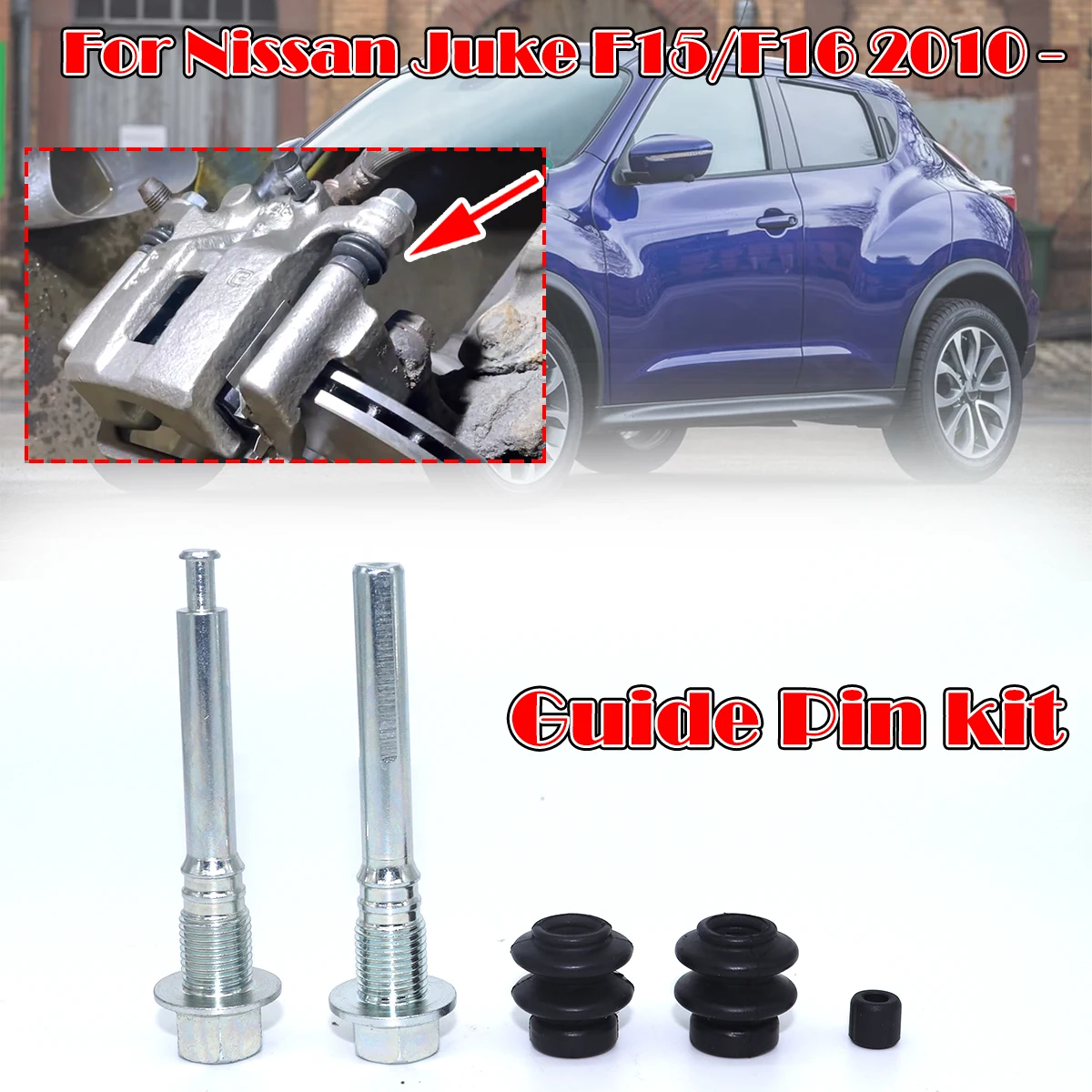 

Rear Brake Caliper Cylinder Slider Guide Pin For Nissan Juke F15 F16 2010 - Left Right Disc Housing Bolt Spare Parts 113-1446X