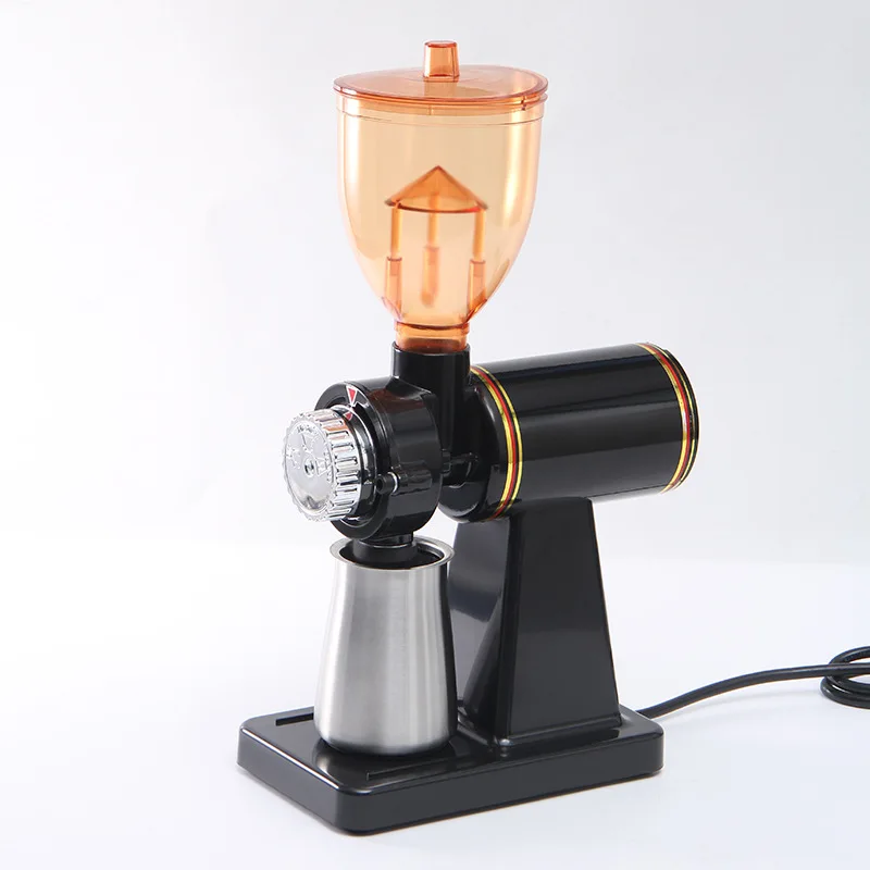 By-600 Electric Stainless Steel Coffee Bean Cocoa Cacao Burr Grinder 250g Capacity Small Size Household Hotel Outdoor Car Use