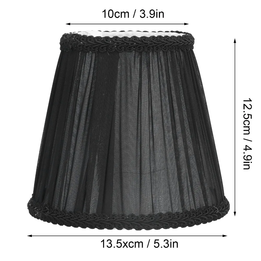 3PCS Simple Fabric Lampshade Clip On Design 5.1 inch Height Chandelier Lamp Shades Lamp Cover Floor Lamp