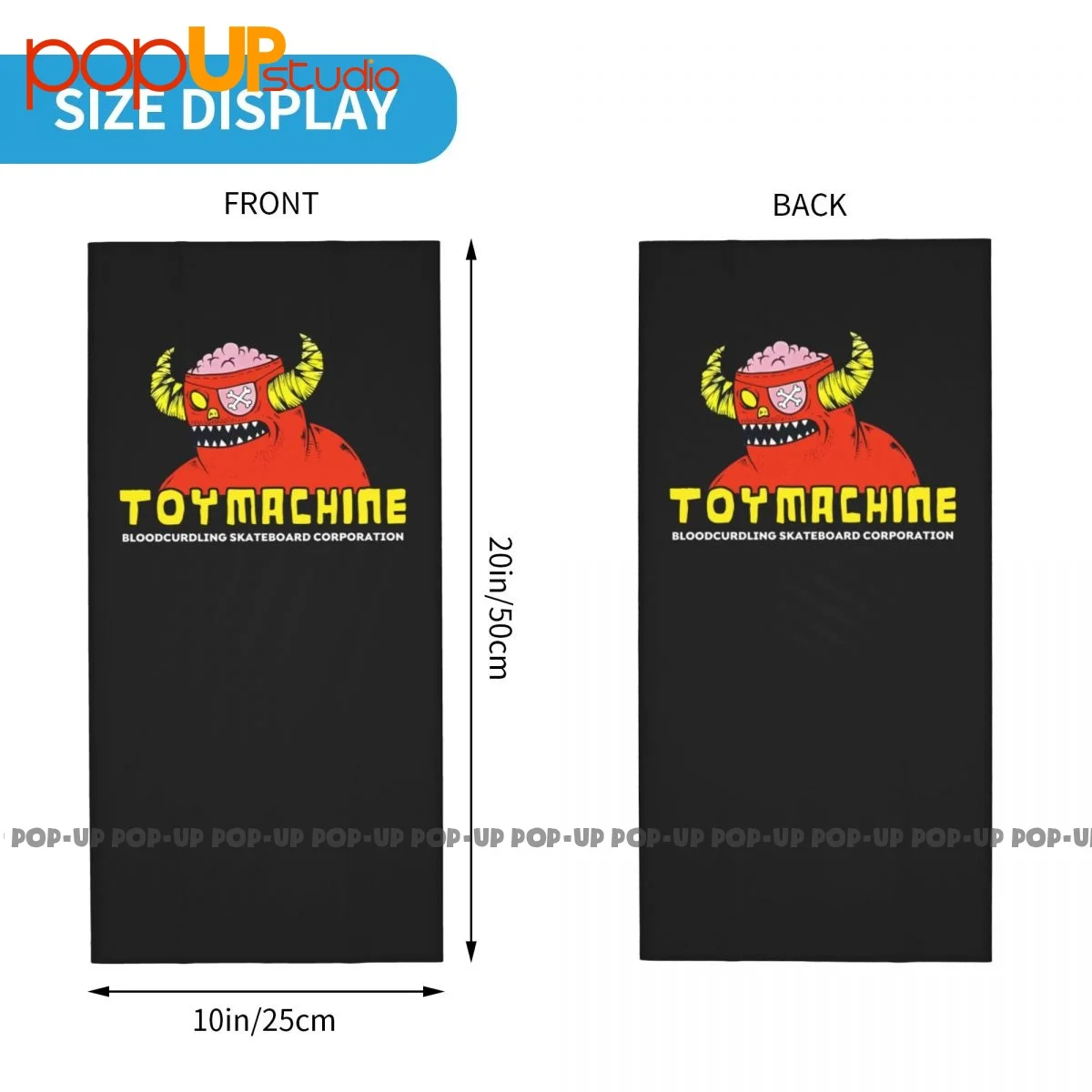 Toy Machine Skateboarding 90S Bloodcurdling Monster P-510 Neck Gaiter Bandana Scarf Face Mask