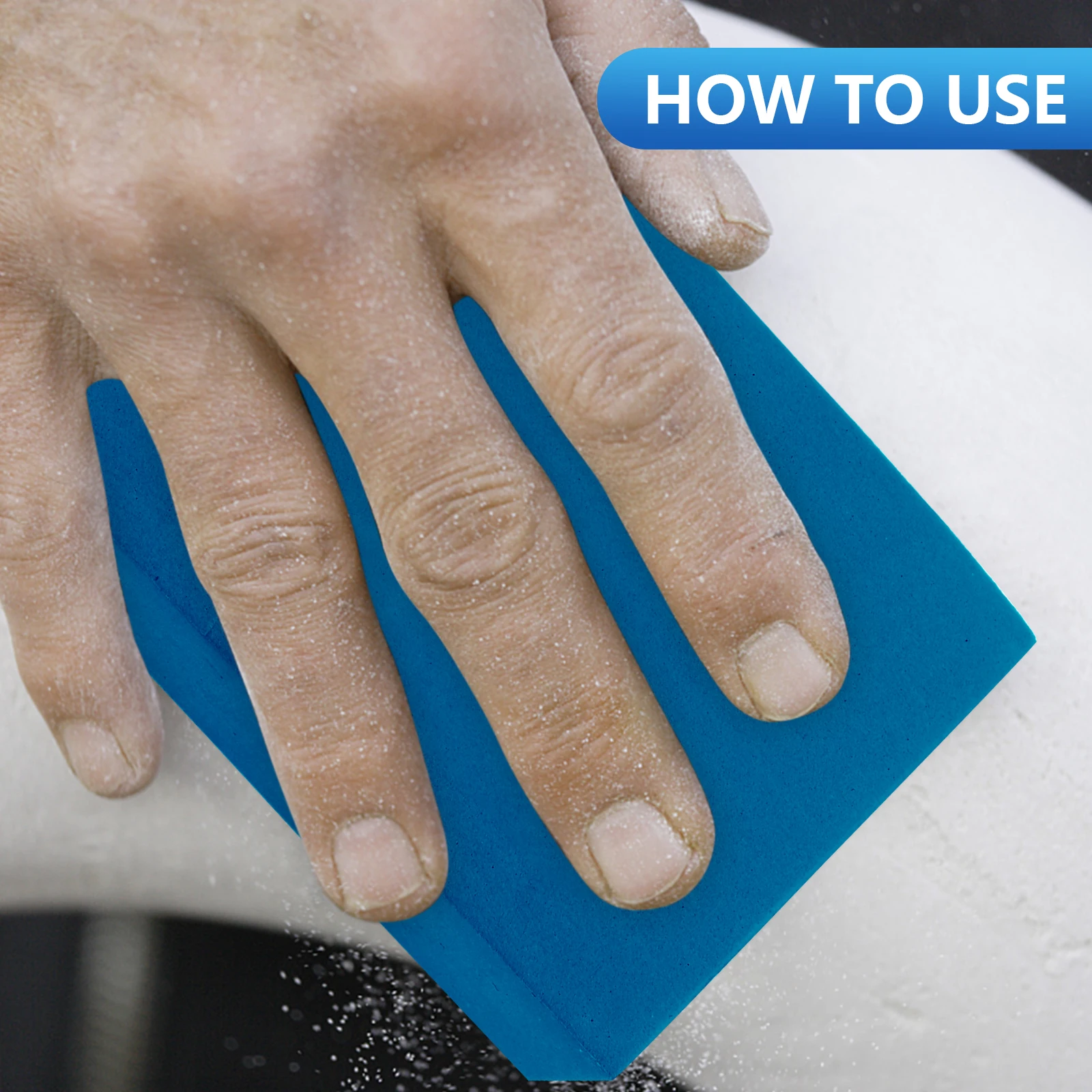 Polishing Pad Diamond Hand Rub Tool Sanding Block Durable Grinding Blue Practical