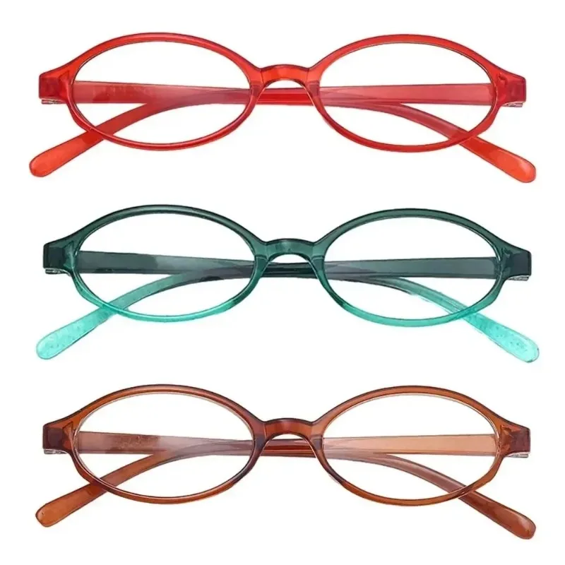 Retro Red Green Oval Small Frame Glasses  Anti Blue Light Glasses Ladies Myopia Glasses Finished Short Sight Eyeglasses Diopter