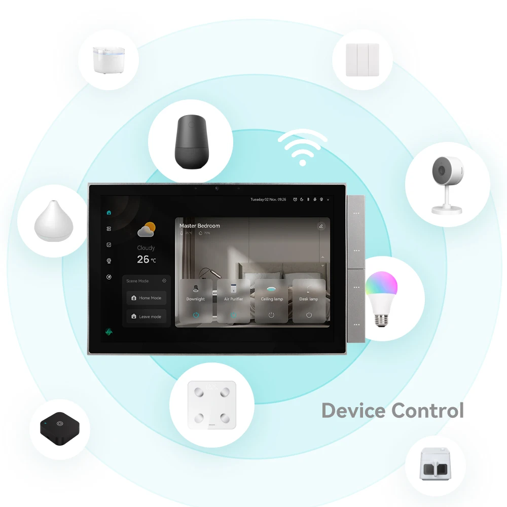 Tuya Smart Home Zigbee Gateway Wifi Smart Control Panel 10 Inch Multi-Function Ble & Zigbee Wall Touch Screen Tuya Center