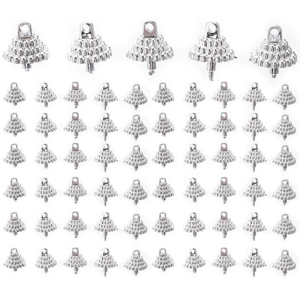 

100Pcs Christmas Ball Ornament Caps DIY Round Plastic Ornament Tops Replacement Craft Decorations DIY Ceramic Ornaments