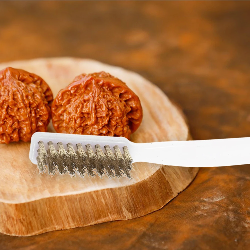 

6pcs Wire Brush for Cleaning Arts Plastic Metal Precision Copper Industrial Triple Row Comfortable Grip Home Supplies