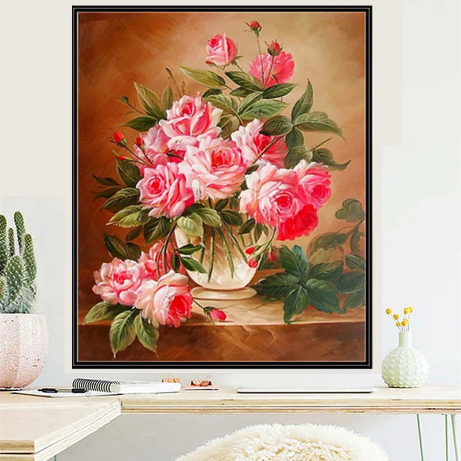 

DIY 5D Diamond Painting Flower Series Kit Full Drill Square Round Embroidery Mosaic Art Picture Of Rhinestones Home Decor Gifts