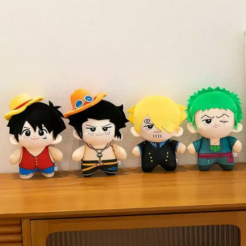 Anime 23Cm Knuffels Luffy Zoro Ace Sanji Knuffel Pop Rugzak Gordijnen Kid Kerstcadeau Speelgoed Schattige Pop verjaardagscadeautjes