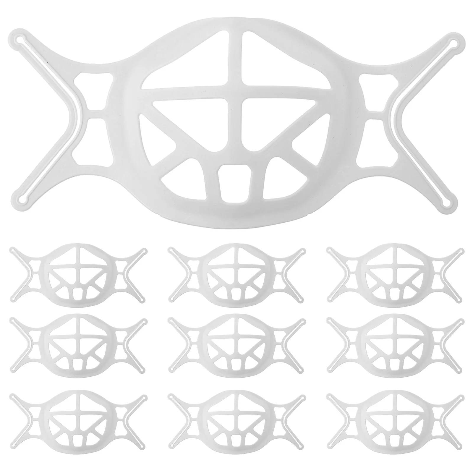 10Pcs Mask Inner Brackets Plastic Face Frame for Comfortable Breathing Smooth Airflow Makeup Saver Breath Space Support