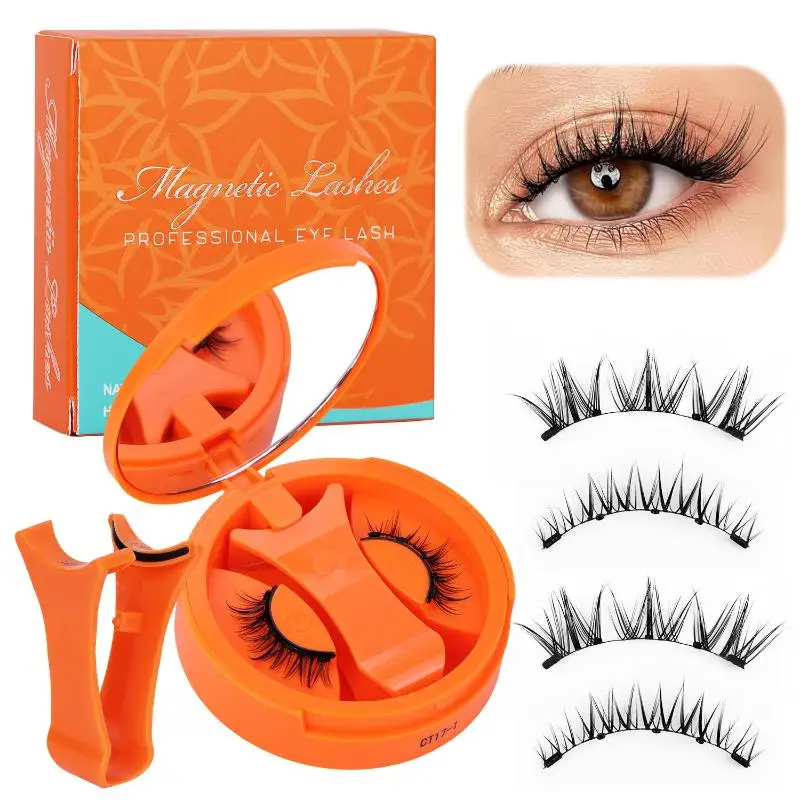 Picture 5: Magnetic 3D Eyelashes Set Natural Reusable Glue Free Quick Application with Storage Box for Daytime Makeup