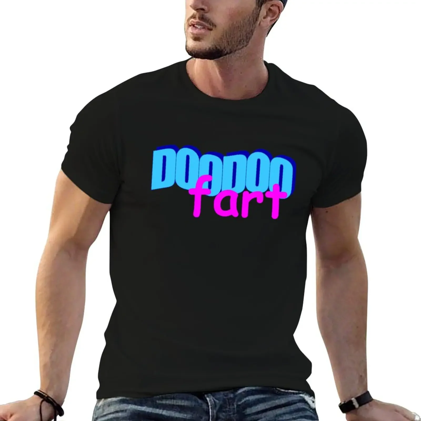 Doodoo Fart WordArt T-Shirt vintage graphic tee quick-drying mens big and tall t shirts