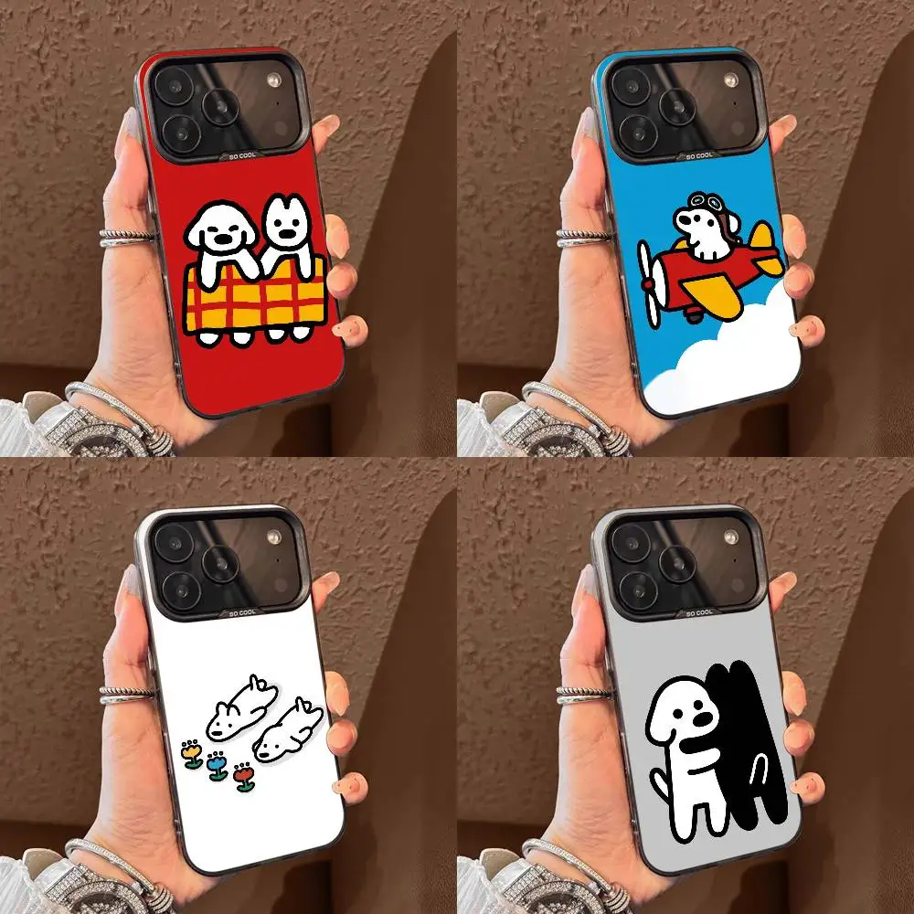 

M-Matsui Cartoon Dog Phone Case For iPhone 17,16,15,14,13,12,11,Pro,Max,Plus,E,Air,Mini Black Tpu Cover