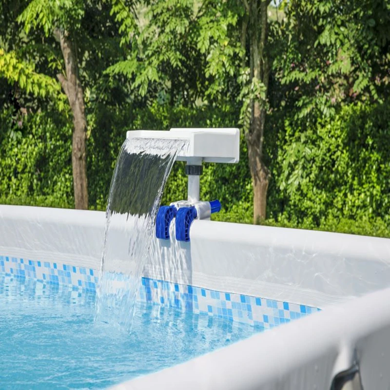 Pool waterfall bracket, portable, detachable, detachable, color changing water spray waterfall