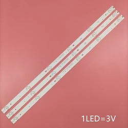 3 sztuk/zestaw 593mm taśmy LED podświetlenie dla NEX LED3210TVD VOX 32 