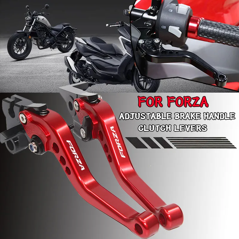 Motorcycle Short Brake Clutch Lever Aluminum CNC Adjustable Brake Lever For NSS FORZA 350/300/250/125/150/750 2001-Present