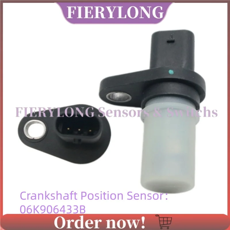 06K906433B Crankshaft Position Sensor For Volkswagen Golf MK7 Tiguan Passat Arteon Jetta Beetle Audi A3 A4 Skoda Superb Kodiaq