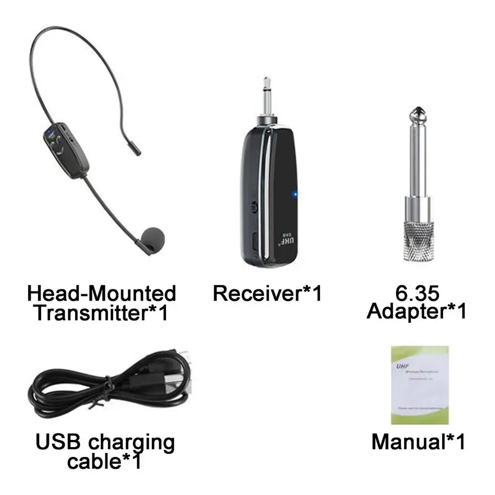 Microfone sem fio uhf treinamento de desempenho ao ar livre ensinando micr cabeça-montado handheld para alto-falantes de amplificador de voz