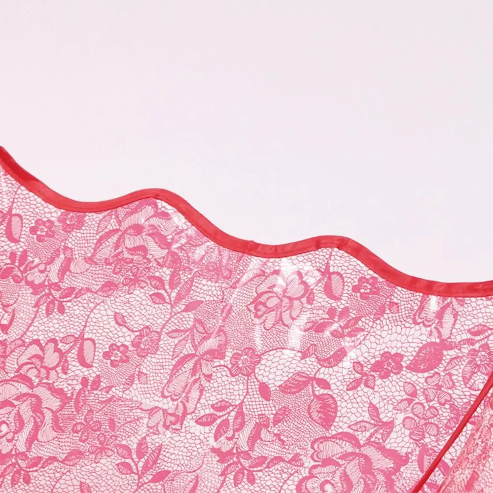 Robuster, faltbarer Spitzen-Sonnenschirm, große Stickerei, Blumenmädchen-Regenschirm, transparenter Regenschirm für die Liebe, Braut, für Foto-Requisite