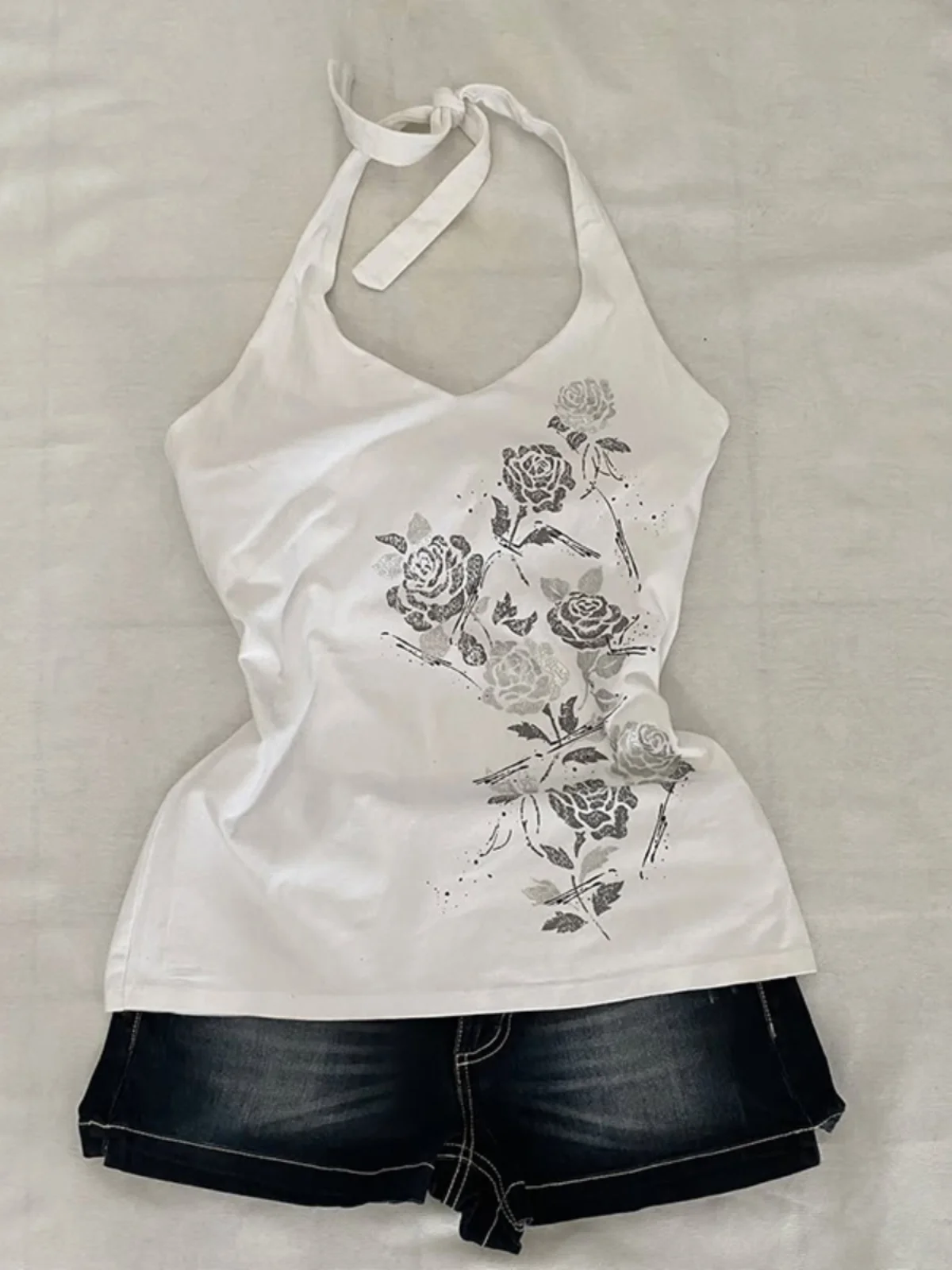 

Оригинальная белая подвесная футболка Svel Ne, женская летняя винтажная милая и пряная футболка, модная хлопковая повседневная верхняя одежда