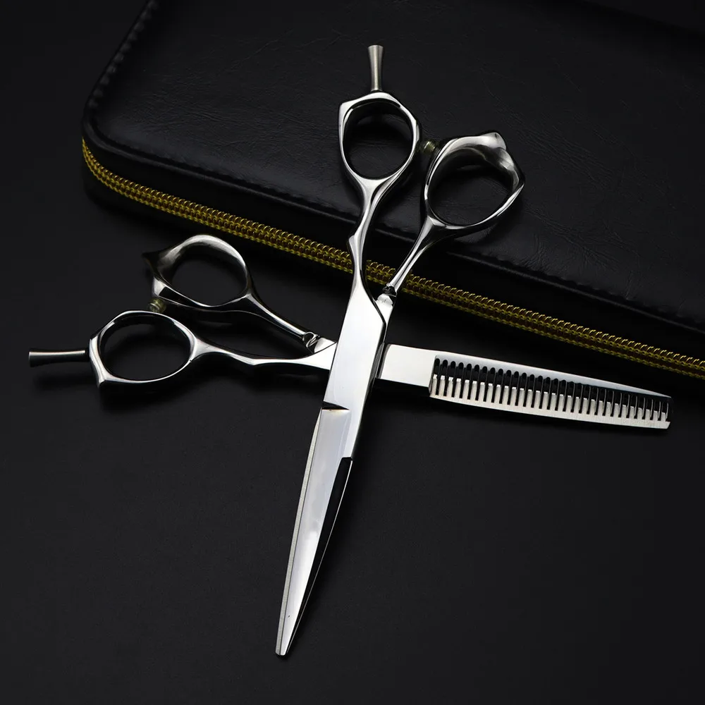 

Professional JP 440c steel 6 '' Upscale scissor hair scissors haircut thinning barber tools cutting shears hairdressing scissors