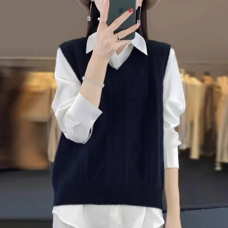 Sweatervesten Dames V-hals Vintage Effen Tender Herfst Uitloper Seguridadты Ж Diego Diego Diego Mujerre Jepе Y2k Vrouw Daniël Maga Mode Warm