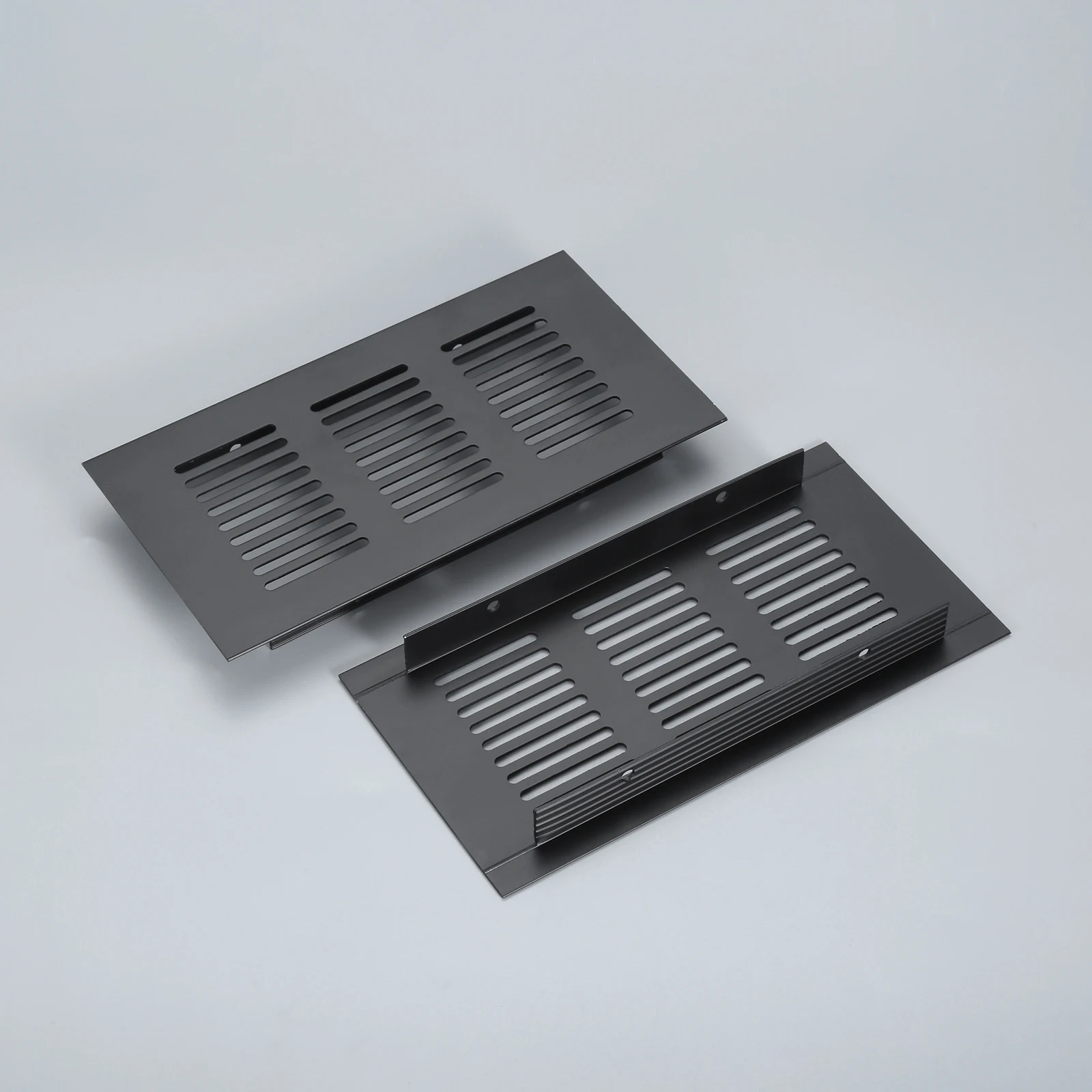 2Pcs Aluminum Alloy Cabinet Air Vent Black Decoration Cover Hole Plug Ventilation Grille For Wardrobes Cupboard Air Conditioner