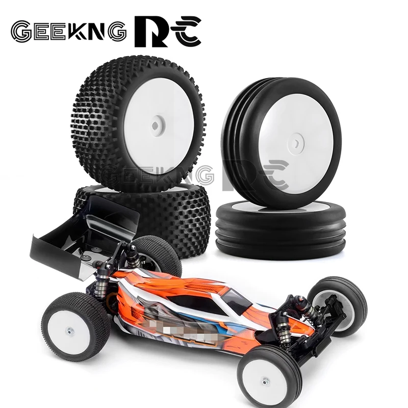 82&87mm 1/10 2WD RC Off-Road Buggy Car Rubber Tire Wheel dla XRAY XB2 Serpent SRX2 SRX4 Traxxas Bandit Tekno EB410 Tamiya DT02