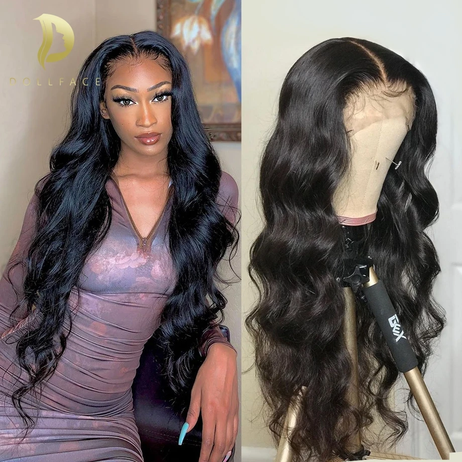 

13x4 Transparent Lace Body Wave Lace Front Wig Raw Inidan Lace Frontal Wigs 250 Density 30 40 Inch Human Hair Wigs For Women