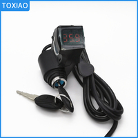 12V/24V/36V/48V/60V/72V/84V Thumb throttle battery voltage LCD display throttle lock electric bicycle/scooter throttle