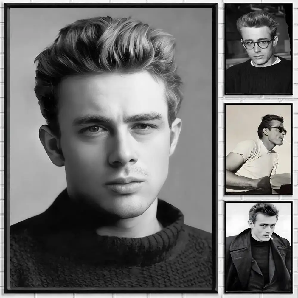 Celebrity James Dean Poster Self-adhesive Art Waterproof Paper Sticker Coffee House Bar Room Wall Decor