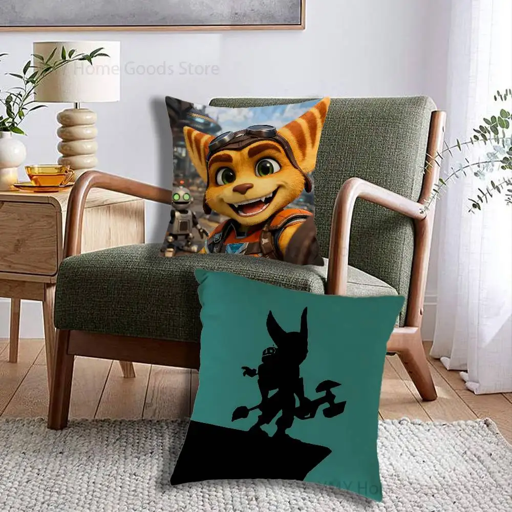 Anime R-Ratchet game Clank Gifts PillowCase Sofa Cushion Cover Suitable For Home Bedroom Room custom Decor