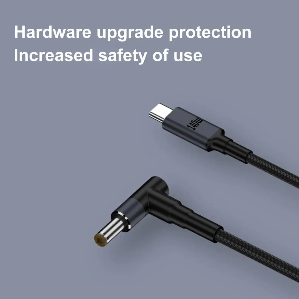 Typ-C PD auf DC-28V 7A Adapterkabel Hohe Stabilität 140W Typ-C Ladekabel Nylongeflecht Galliumnitrid Schnellladekabel