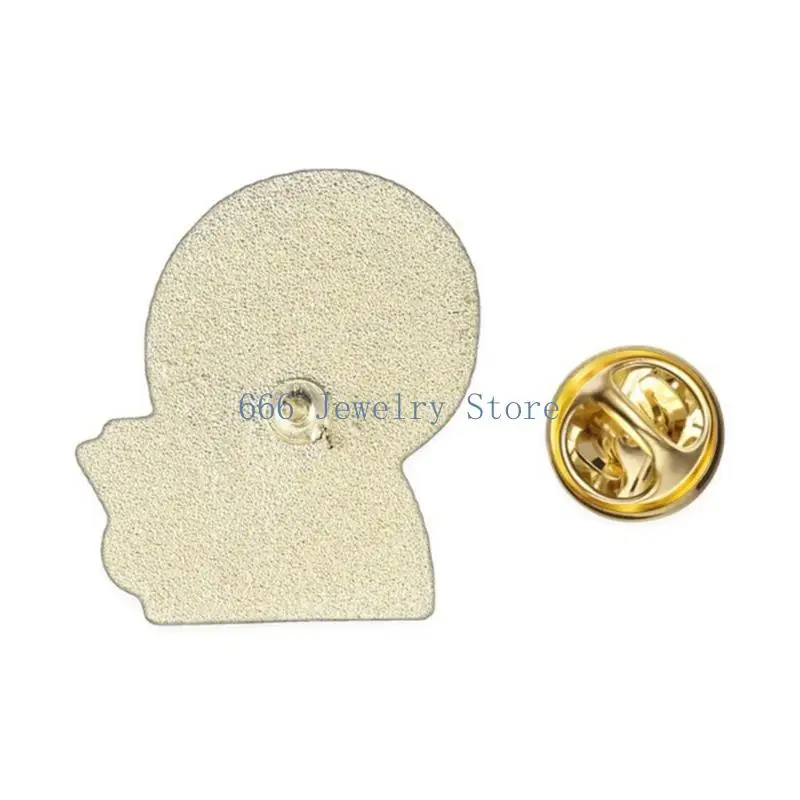 F2TD Money Character Brooch Pin with Cash Holding Artwork, Novelty Alloy Lapel Pin for Jacket Accent, Pocket Styling, Bag